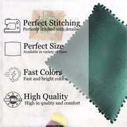 Velvet Cushion Covers Adorned With Pom Poms Set of 2, Green
